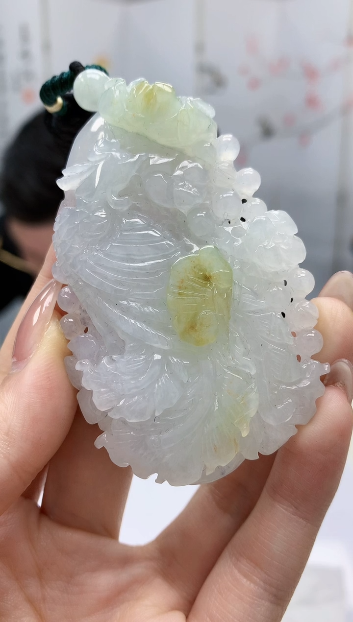 【闪购商品】定制翡翠未镶嵌5152jw-毛货挂件64