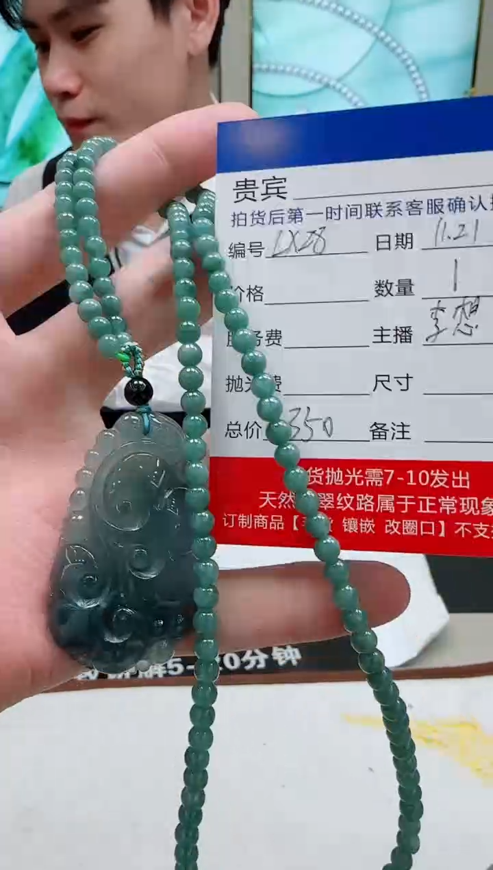 未镶嵌定制翡翠LX28翡翠吊坠赠珠链-多样性发其一