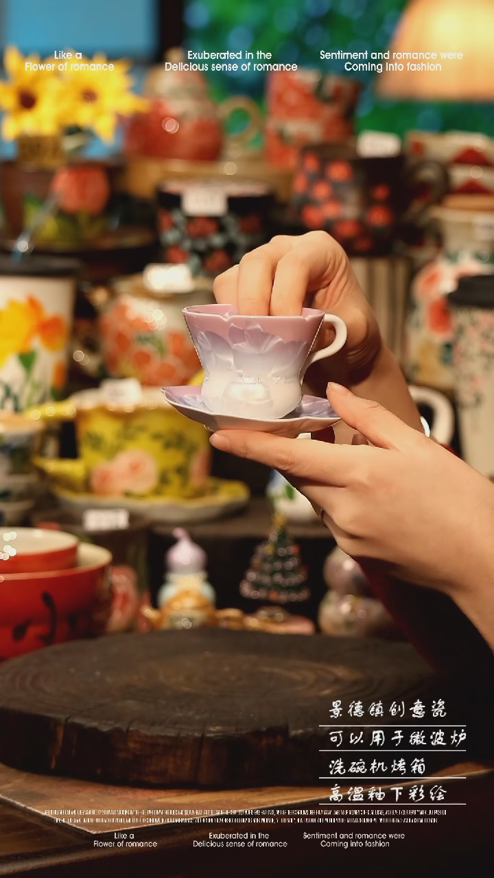 陶瓷景德镇高温釉下彩手工手绘款式