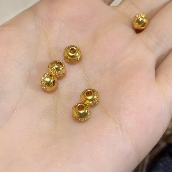 【 云中意】18K金金珠配件 - 多样性发货一个-hlx