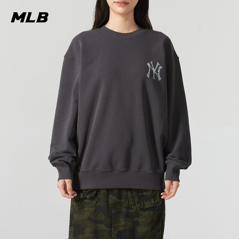 MLB圆领卫衣男装女装2025新款运动休闲服时尚情侣套头衫3AMTM0851