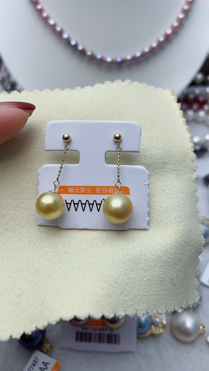 【闪购商品】海水珍珠耳饰18K金镶嵌W75