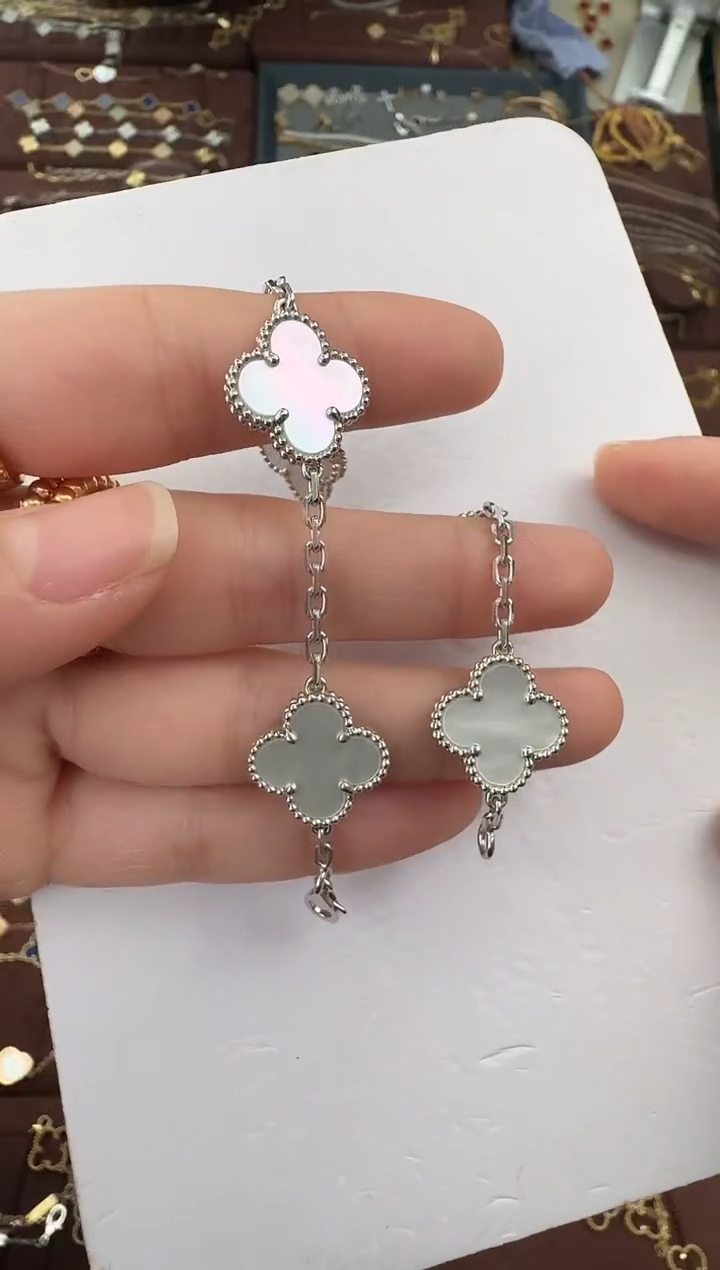 【闪购商品】贝壳手链18K金镶嵌k白五花手链【高定版】