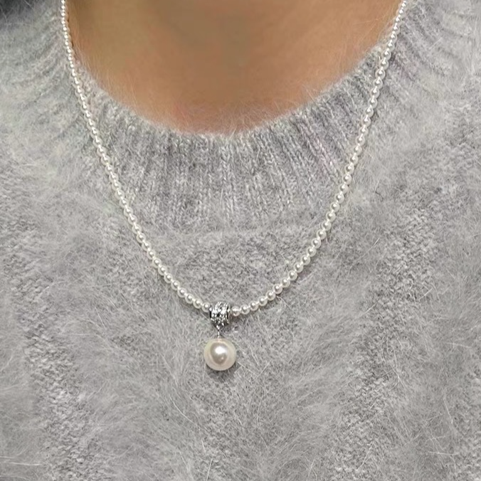 LIOMEXUN 小蛮腰吊坠（可拆卸） 925银扣施家小米珠项链气质时尚