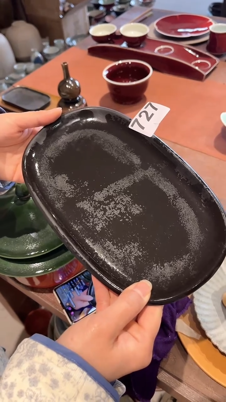 【闪购商品】碗727黑色盘        