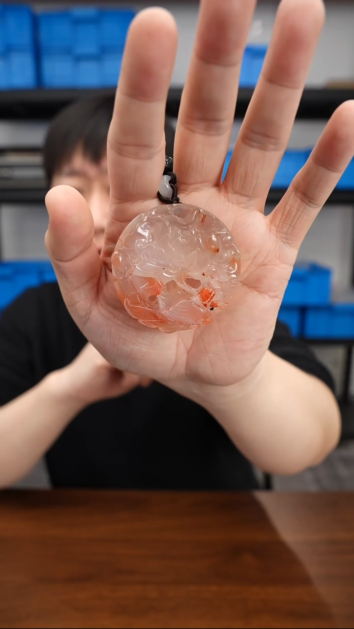 未镶嵌挂件南红玛瑙0102DL025喜事莲莲