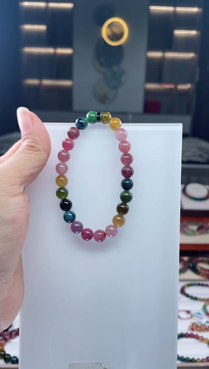 未镶嵌单圈手串7mm+碧玺（多样性发一条）Q