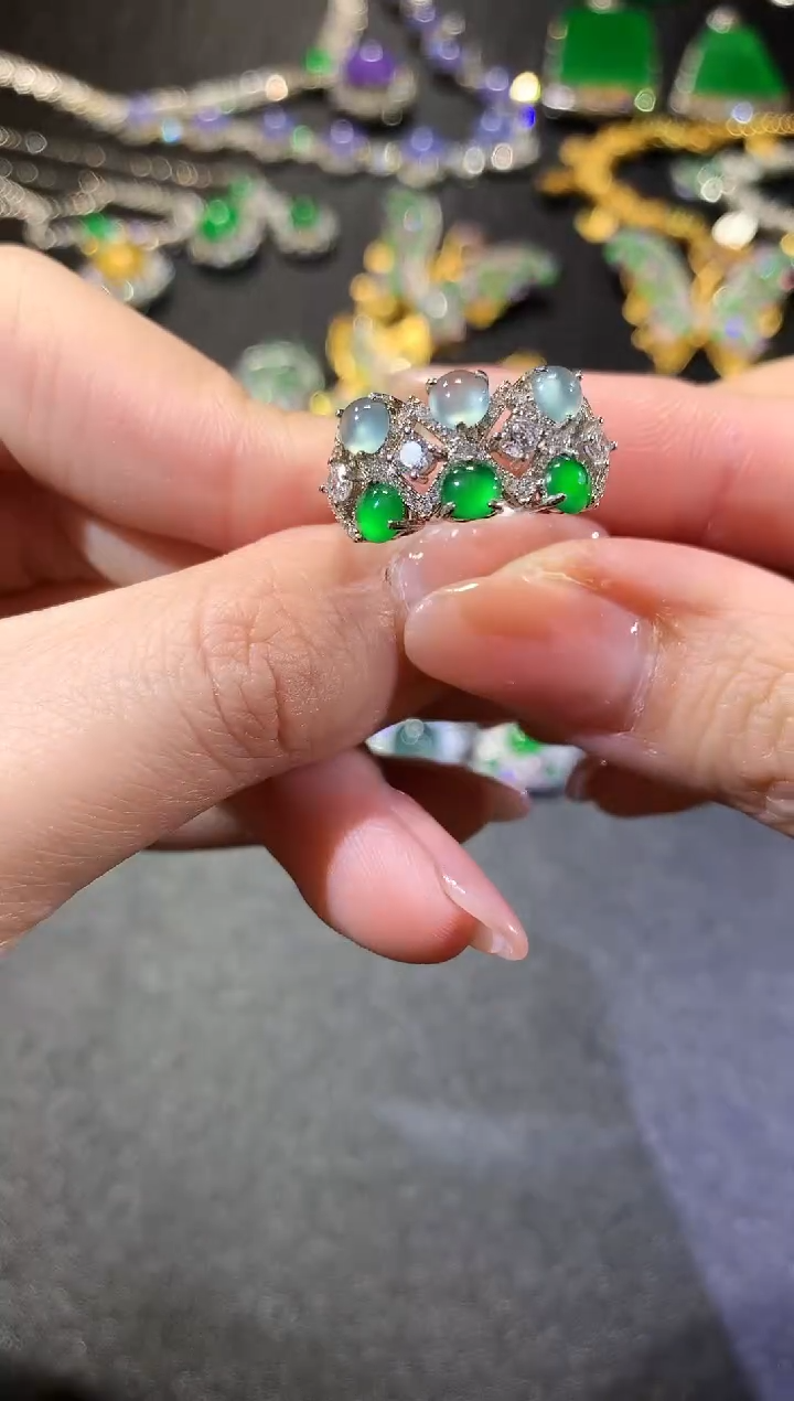 【闪购商品】翡翠戒指银S925镶嵌192戒指（多样性发货一件