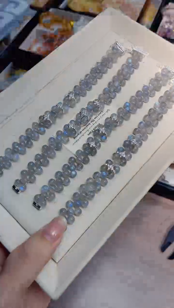 未镶嵌手串水晶灰月光手链