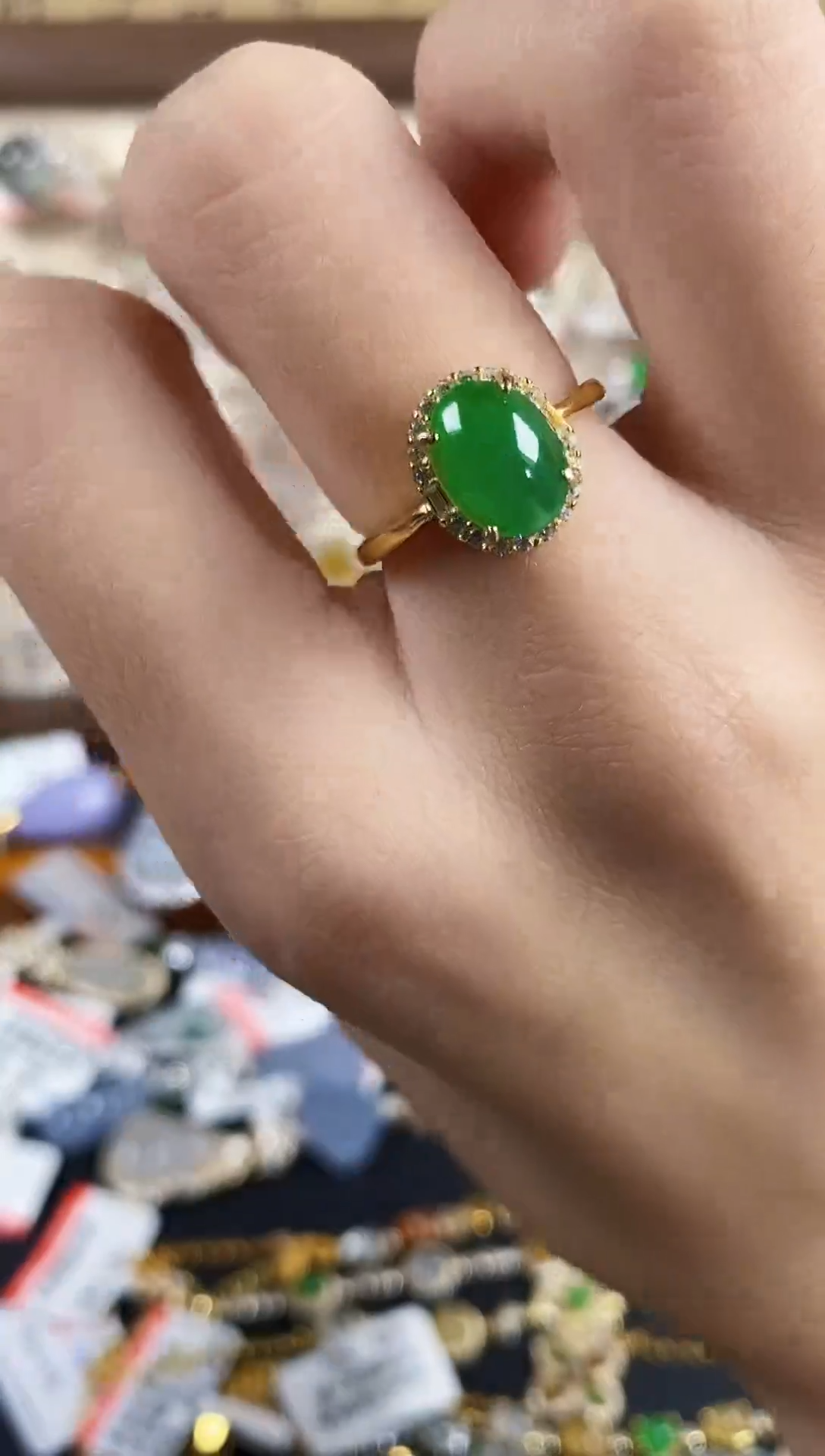 未镶嵌戒指翡翠 天然A货翡翠130