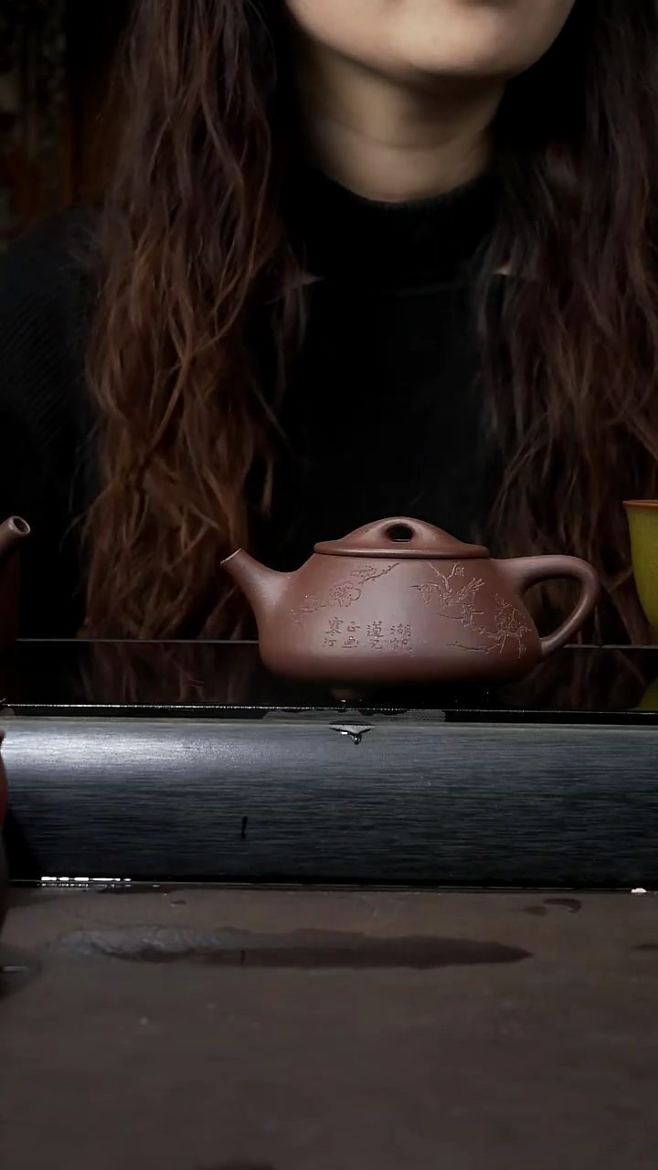 【闪购商品】紫砂茶壶景舟石瓢 紫泥 170cc 088