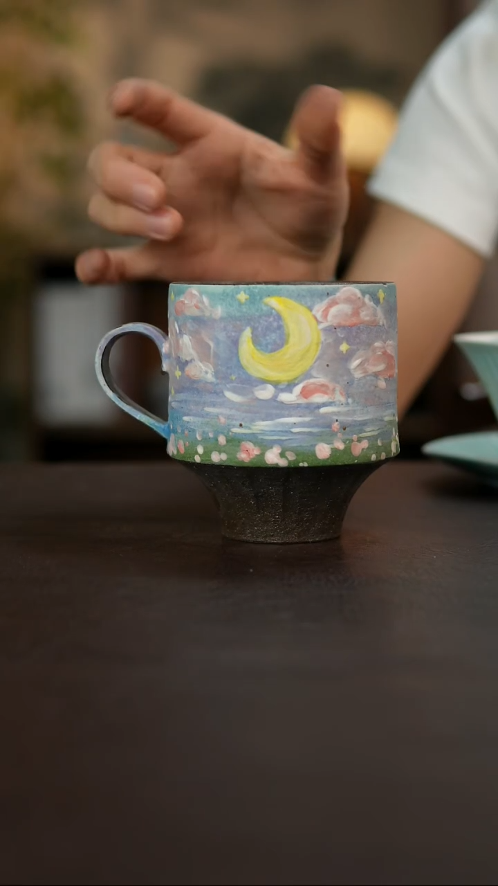 杯景德镇陶瓷杯碗柴烧多人