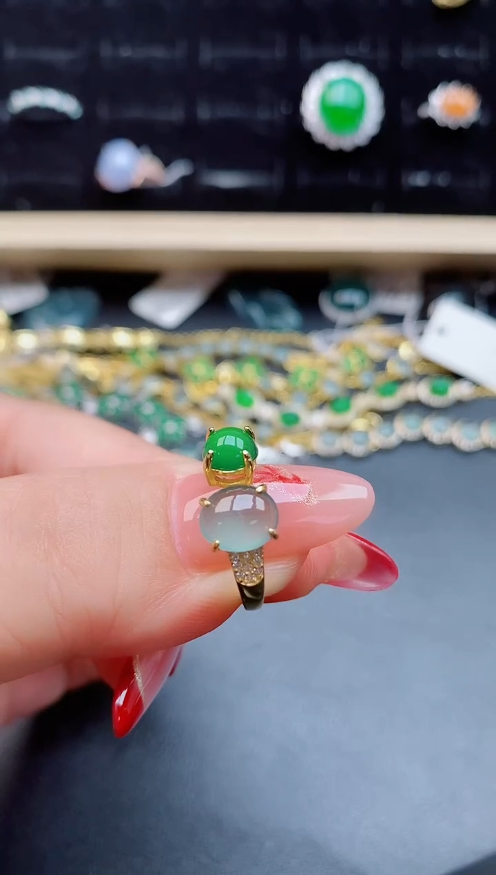 【闪购商品】翡翠戒指银S925镶嵌12121