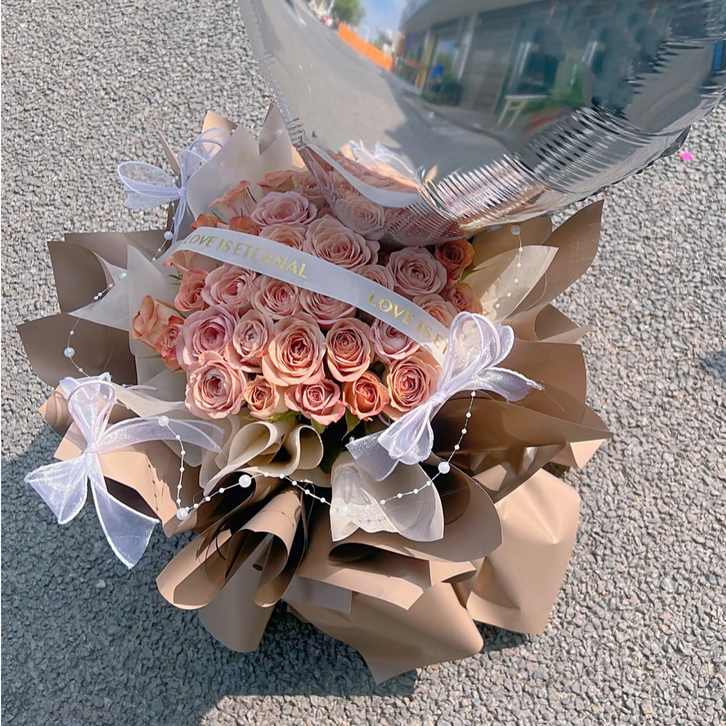 【巧遇】33朵卡布奇诺鲜花束情人节鲜花生日鲜花送闺蜜爱人送花上门