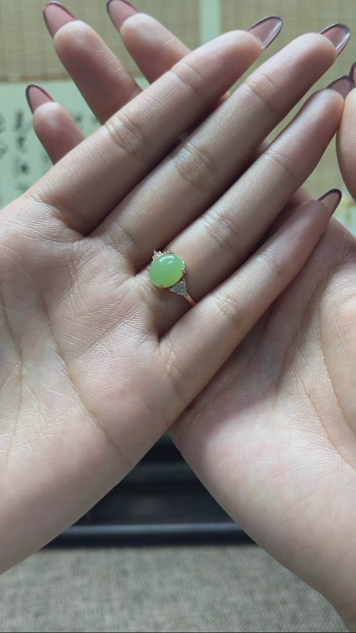 【闪购商品】和田玉戒指银S925镶嵌和田玉戒指多人