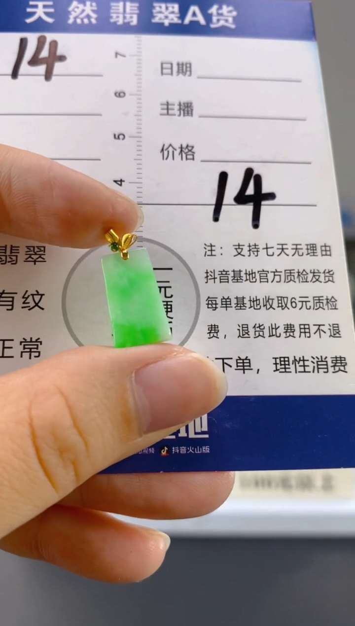 【闪购商品】翡翠颈饰18K金镶嵌天然A货翡翠