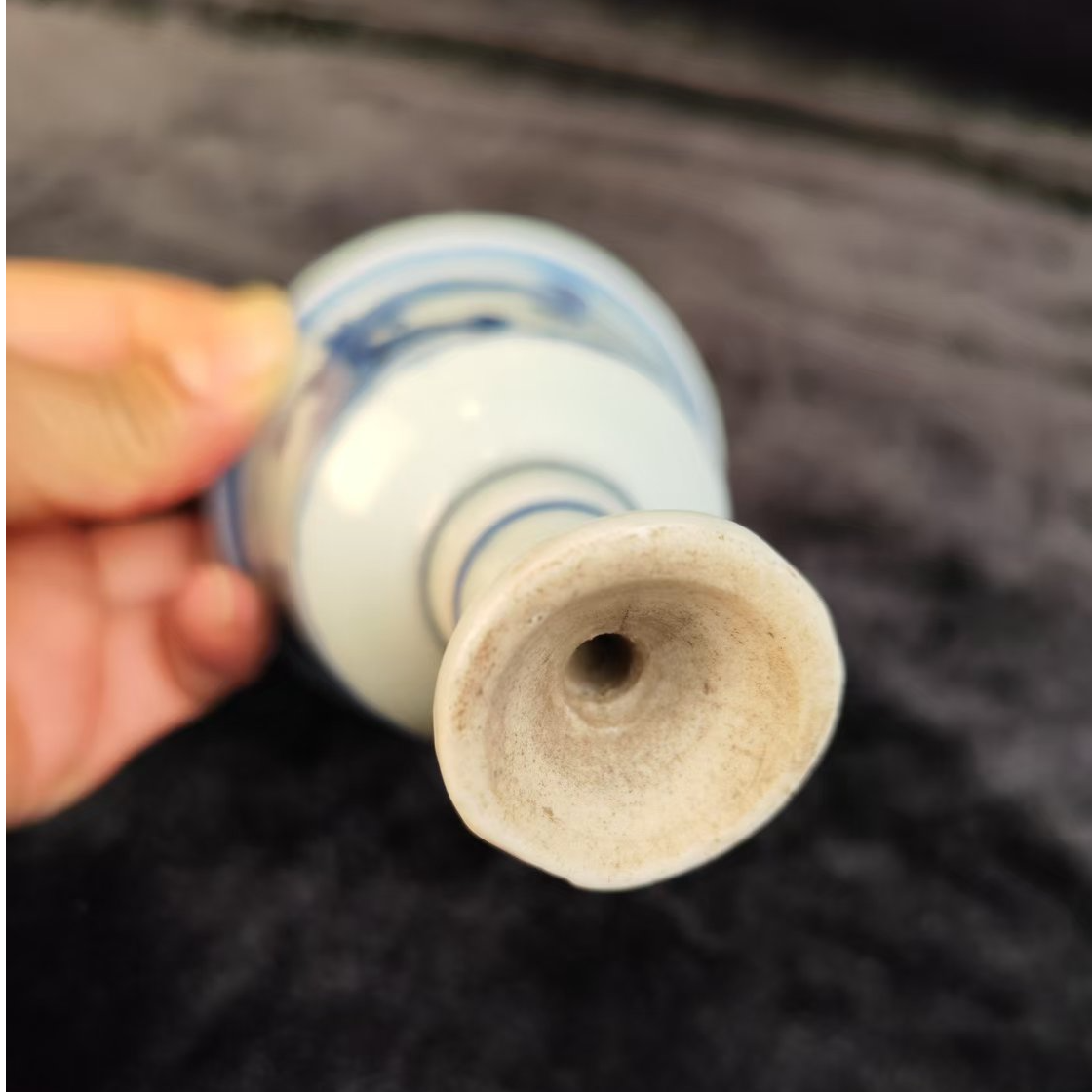 民国时期青花高足杯