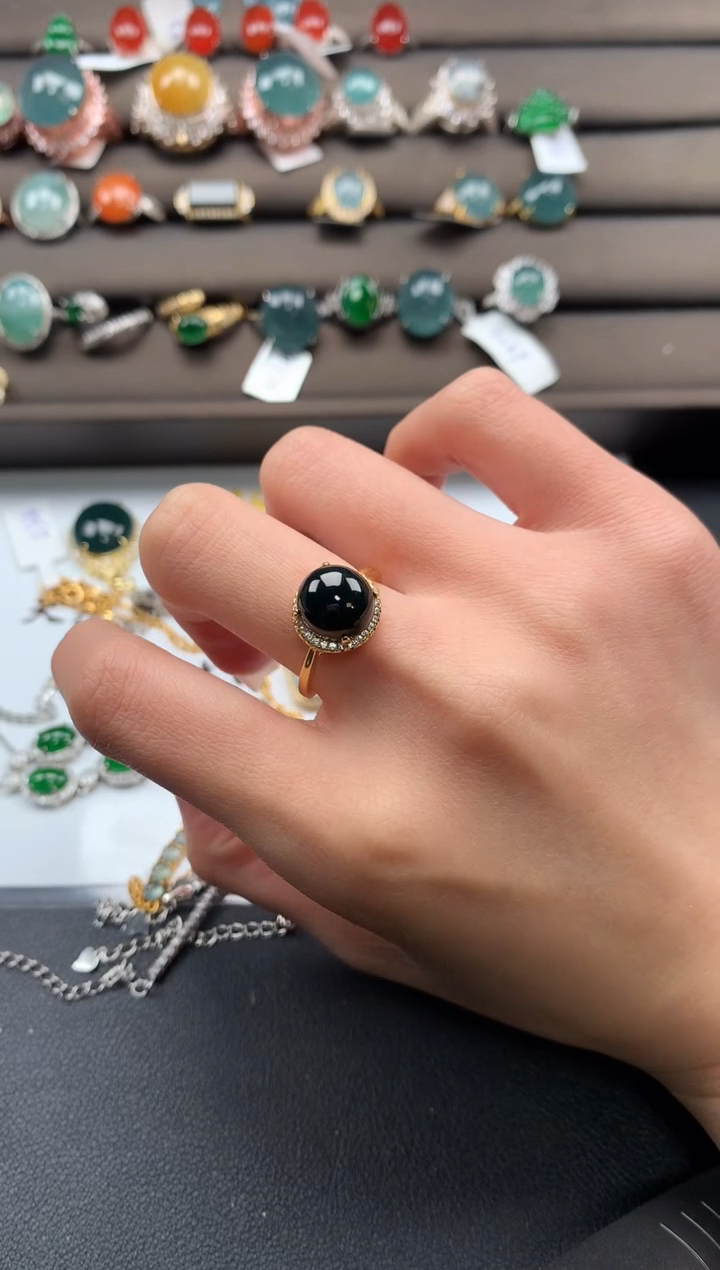 【闪购商品】翡翠戒指银S925镶嵌3213123