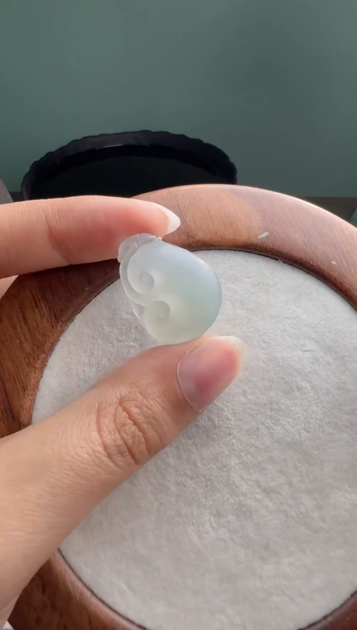 未镶嵌定制翡翠白冰如意