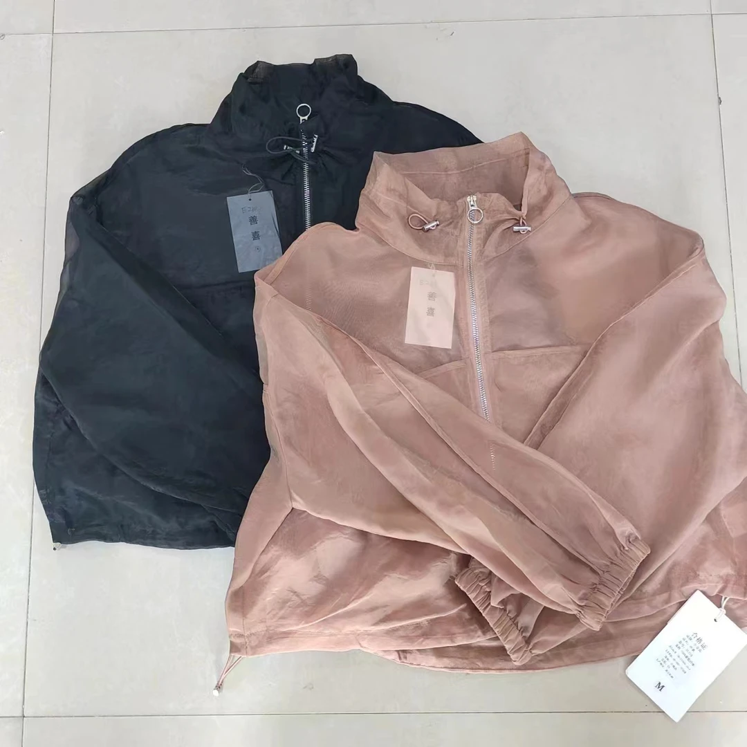 E-210 黑色拉链薄款外套