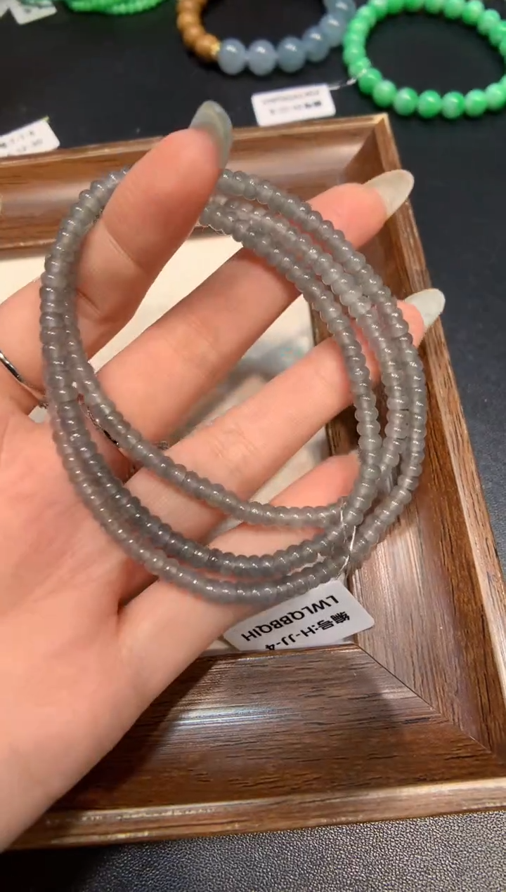 颈饰未镶嵌翡翠长串