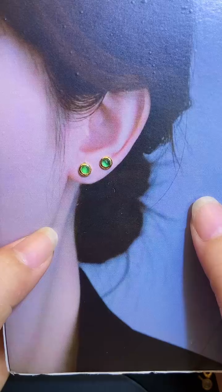 翡翠银S925镶嵌吊坠(不含链)1