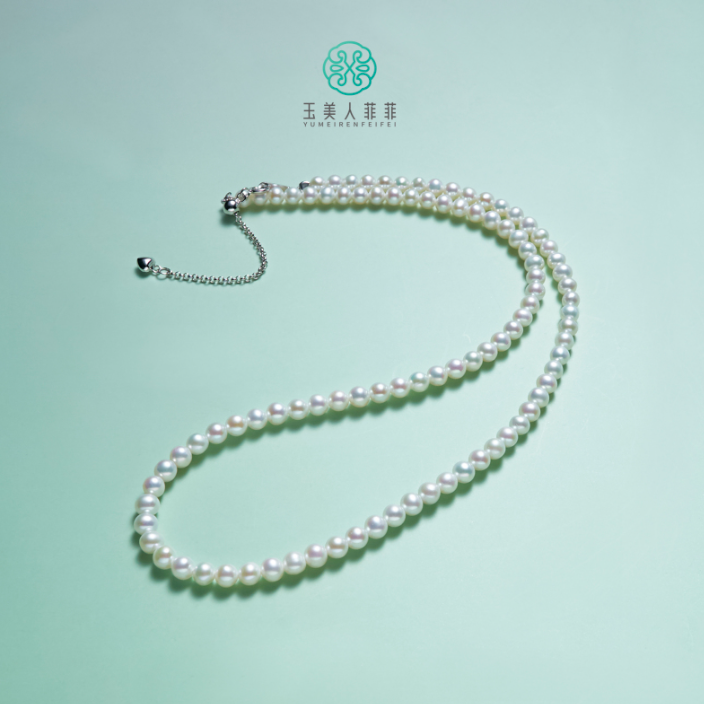 菲菲珠宝好@s925珍珠项链约4mm/多样性发一