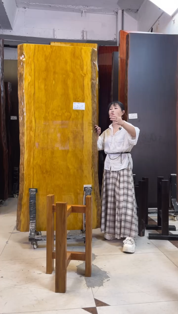 B9-011非洲楠木200*90*7加黄三角支架*2