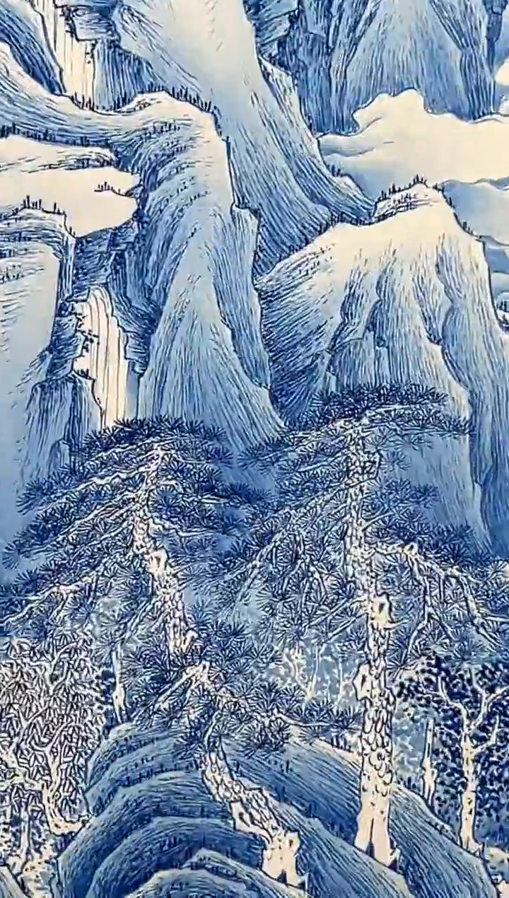 【闪购商品】绘画宋轲-2平尺-青花山水