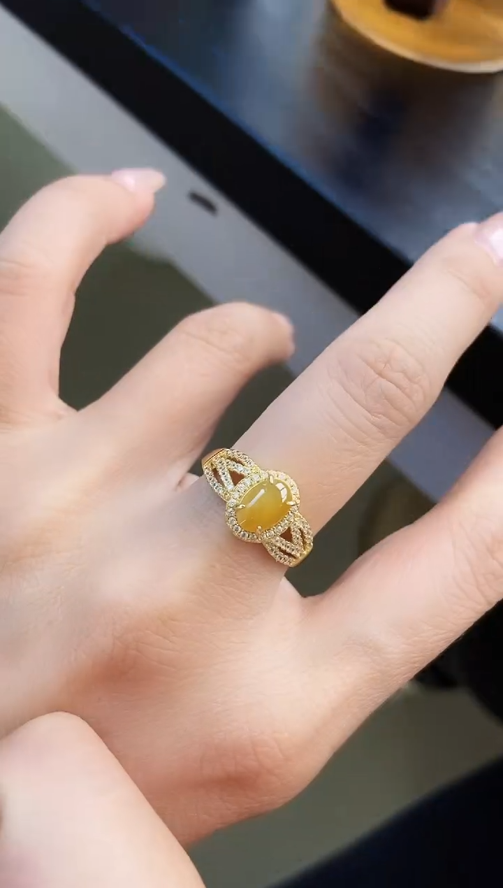 银S925镶嵌戒指翡翠12