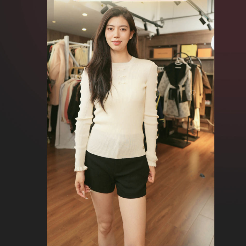 95新 Chanel/香奈儿 麦殿/针织毛衣均码白色/250702WQQ8XC8