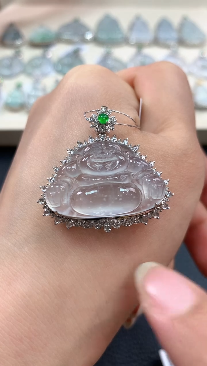 【闪购商品】翡翠吊坠(不含链)18K金镶嵌n60    