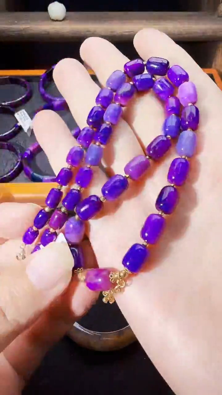 苏纪石（舒俱来）18K金镶嵌南非老矿项链@多样性发其一