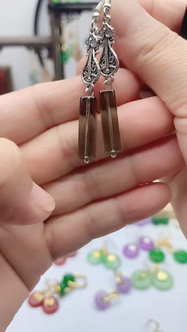 银S925镶嵌耳饰水晶300水晶