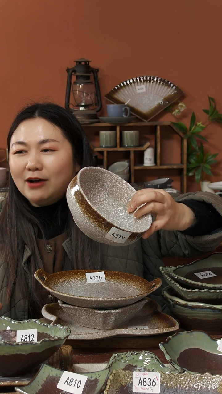 陶瓷A319 一只陶瓷粗陶六寸碗可能微瑕16.5*6.5