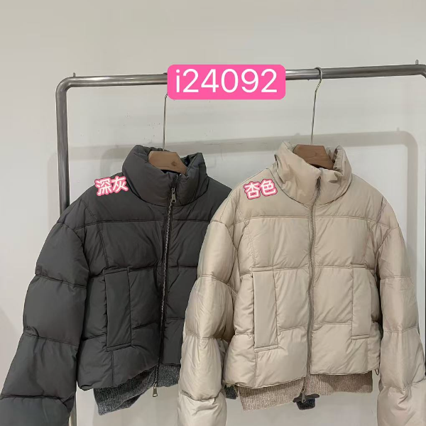 【杭州S姐精品女装】针织拼接羽绒服24092