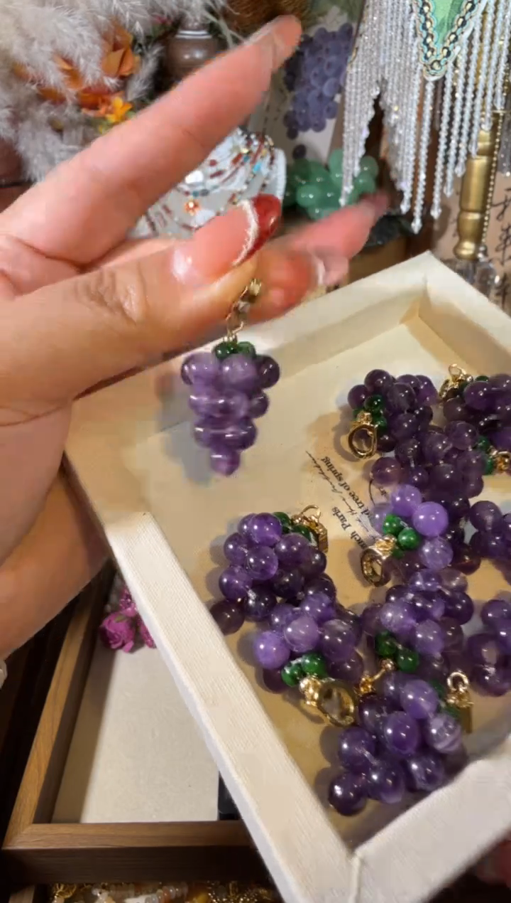 吊坠(不含链)未镶嵌紫晶紫葡萄  001