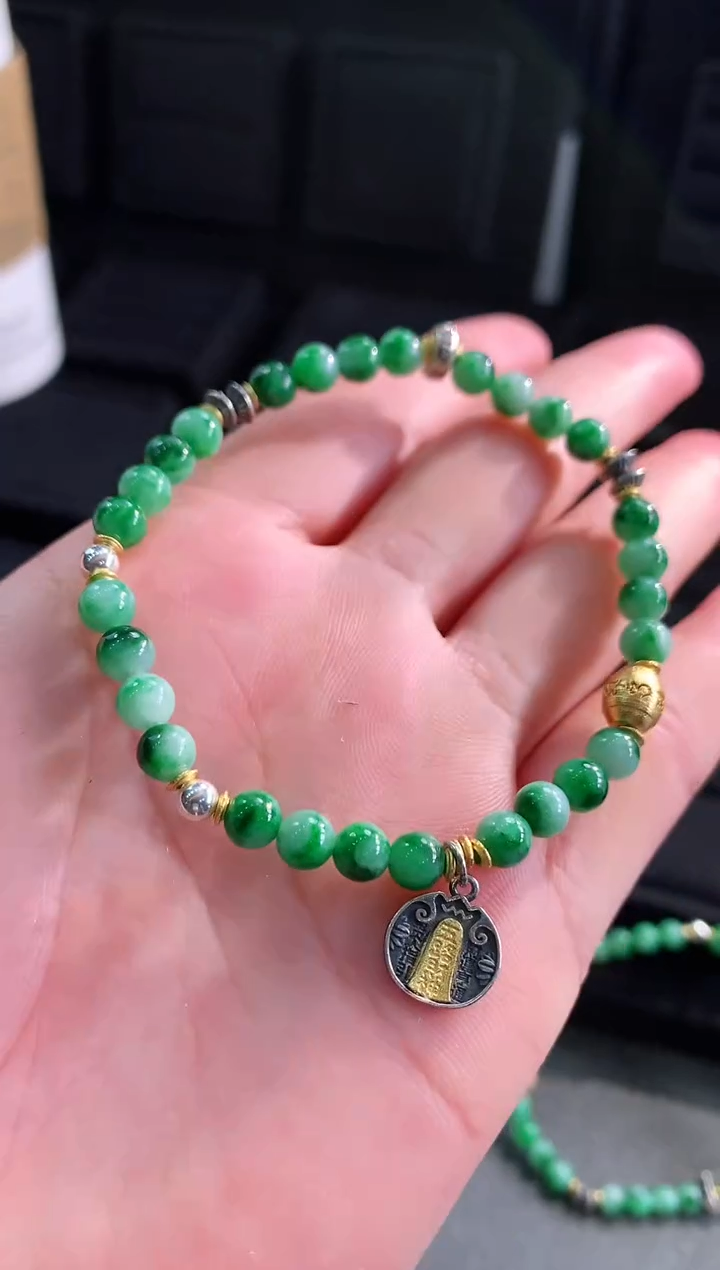 【闪购商品】翡翠手链银S925镶嵌手链