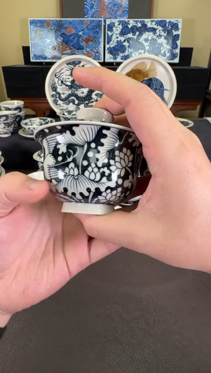 【闪购商品】二号釉一路连科盖碗