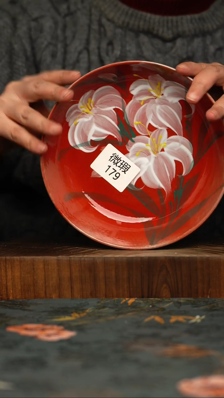 瓷片釉下彩手工手绘同款陶器