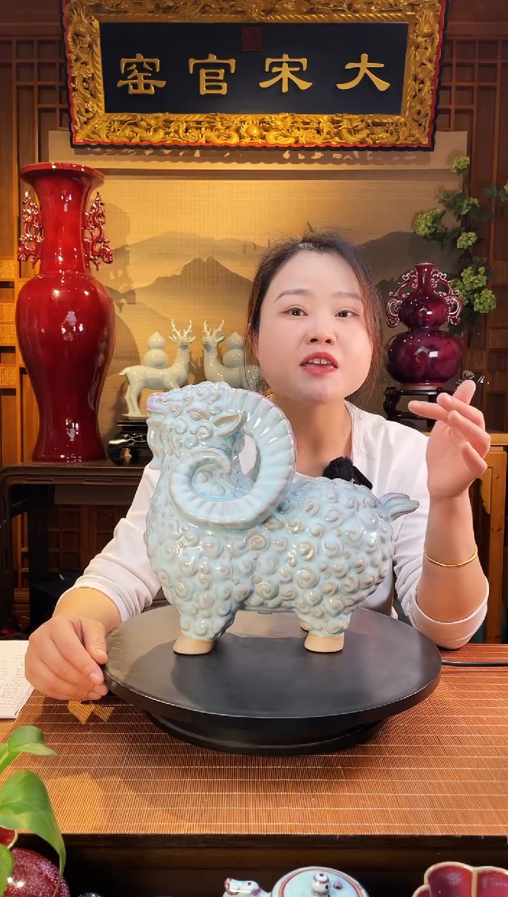 摆件大宋官窑【喜洋洋】喜气洋洋洋溢吉祥