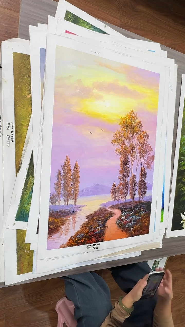 油画【135号】约90*60cm丨朝鲜原创纯手绘孤品油画丨顺丰包邮