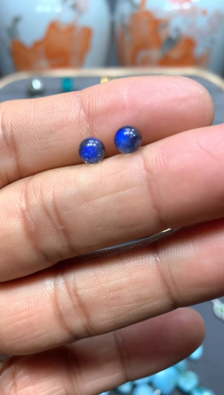 【闪购商品】拉长石耳钉银S925镶嵌W82（随机性发货只发一单）