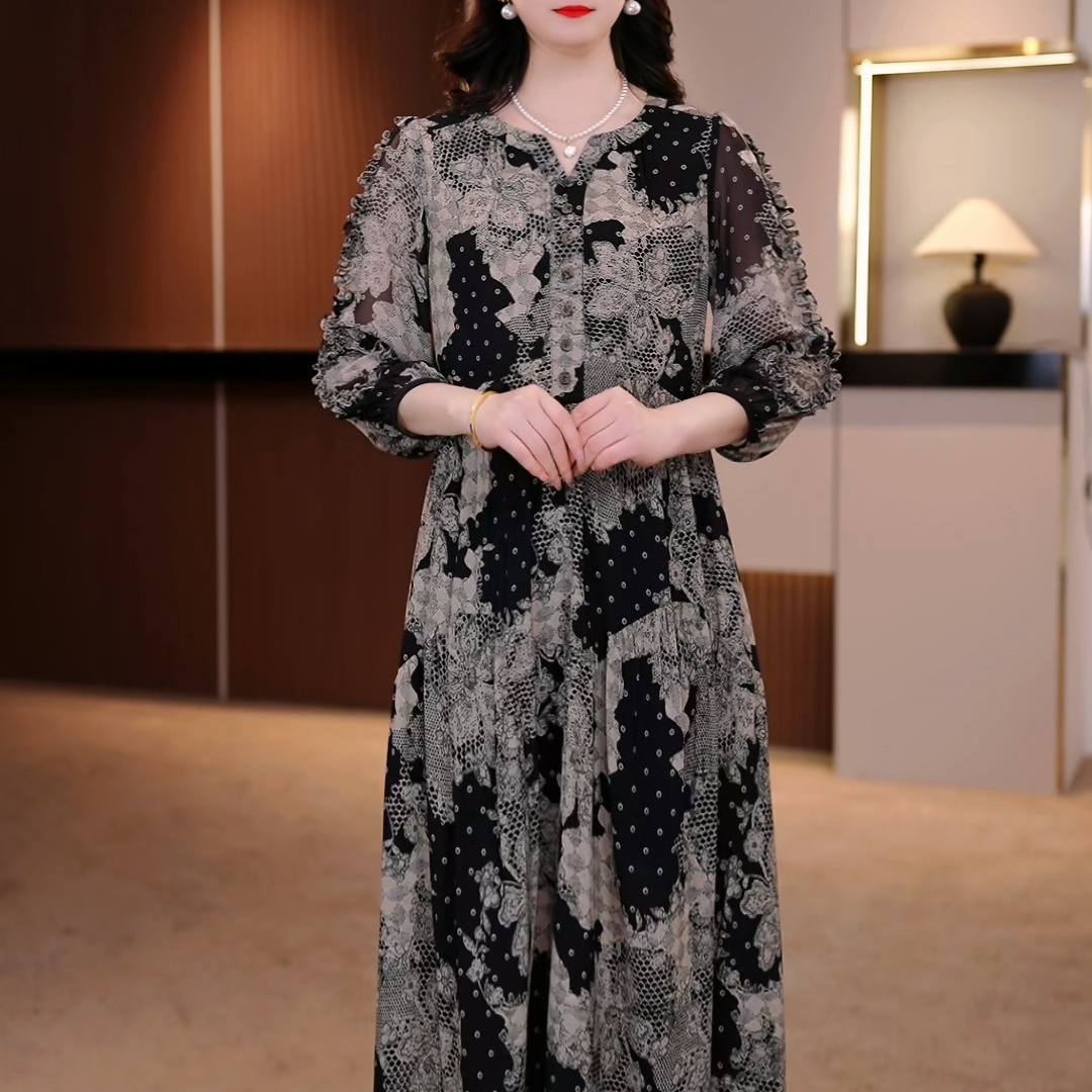 【福利品】春夏新款大码女装连衣裙遮肉显瘦收腰显瘦FY-15