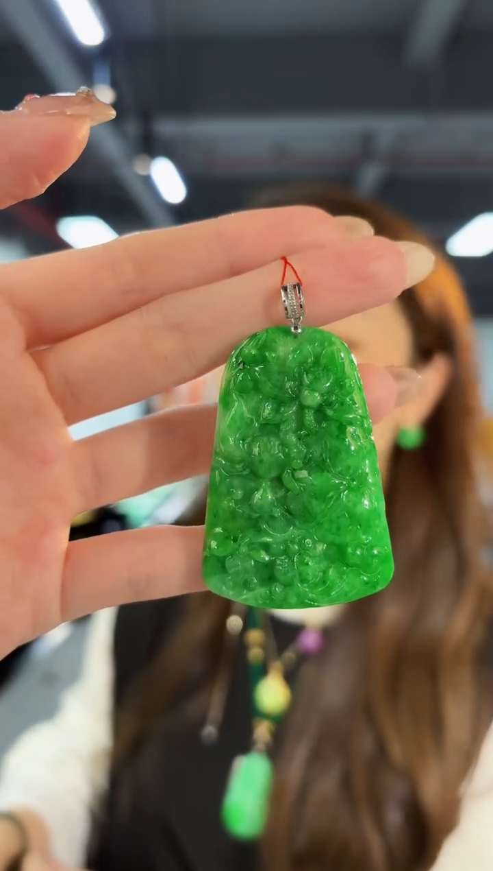 【闪购商品】翡翠颈饰18K金镶嵌缅料A货/支持复检/一件