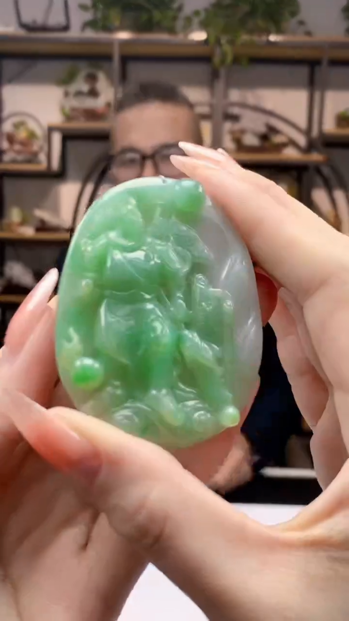 【闪购商品】定制翡翠未镶嵌1063ry-毛货挂件25