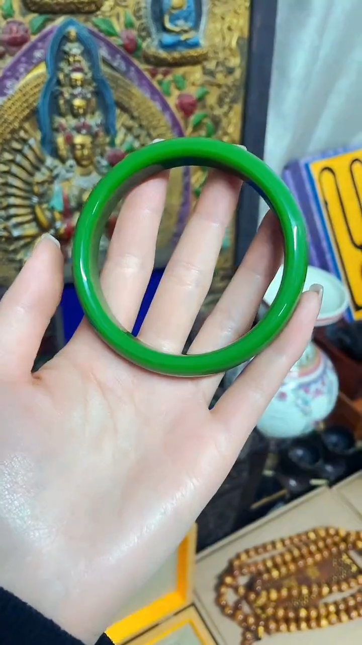 【闪购商品】和田玉（碧玉）手镯未镶嵌主播推荐主播推荐