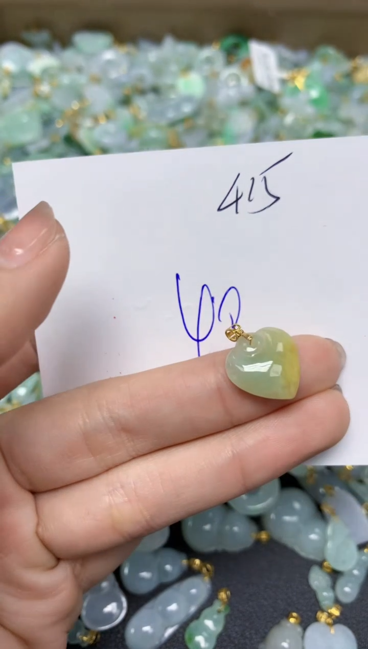 【闪购商品】翡翠颈饰18K金镶嵌天然翡翠A货