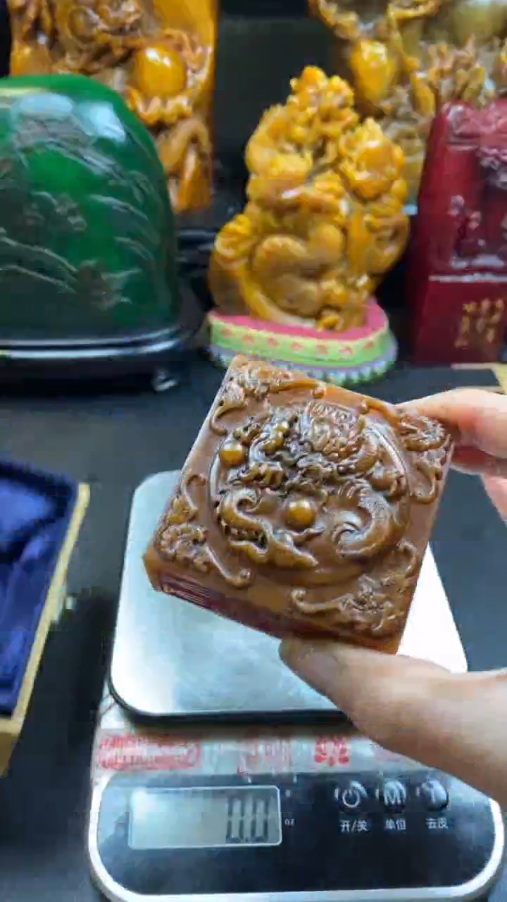 【闪购商品】寿山石印石盘龙六面刻