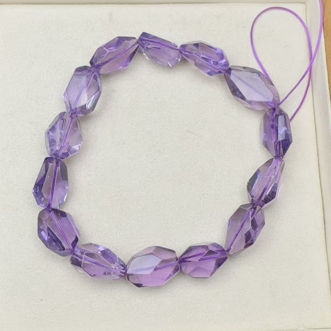 玻利维亚透体紫水晶散珠